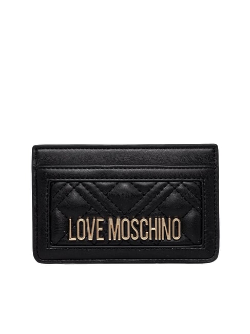 LOVE MOSCHINO QUILTED Portacarte piatto trapuntato Nero - Portafogli Donna