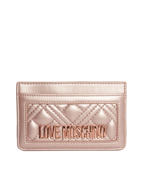 LOVE MOSCHINO QUILTED Portacarte piatto powder - Portafogli Donna