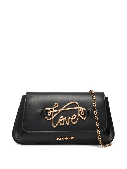 LOVE MOSCHINO SCRIPT Borsa con tracolla metallica Nero - Borse Donna