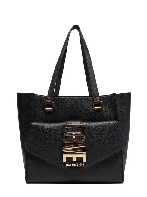 LOVE MOSCHINO LOVEBUG Borsa shopping a spalla con tasca Nero - Borse Donna
