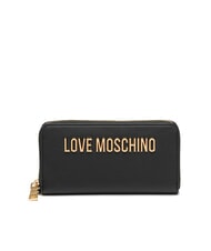 LOVE MOSCHINO LAMINATED BOLD LOVE Portafoglio grande con polsierina - Portafogli Donna
