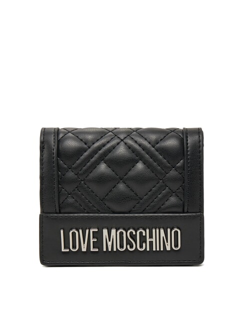 LOVE MOSCHINO QUILTED Portafoglio compatto portamonete Nero/nero - Portafogli Donna