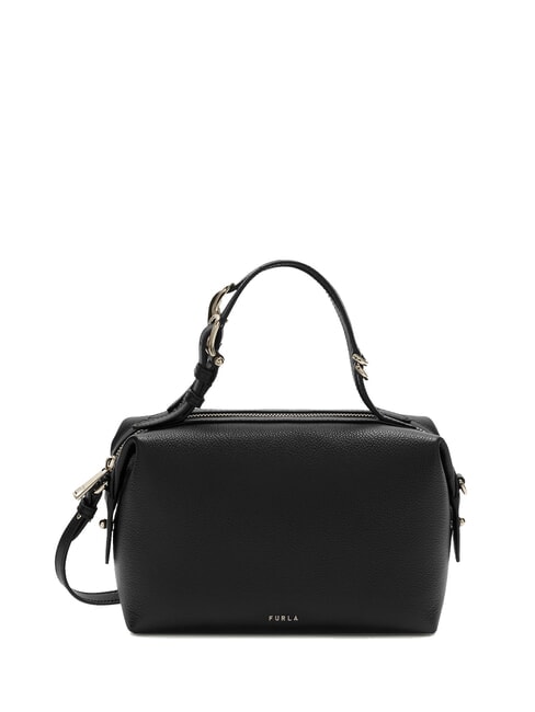 FURLA DOUBLE Borsa a bauletto in pelle con tracolla Nero - Borse Donna