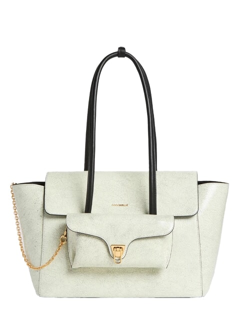 COCCINELLE DOUBLE BEAT CRA Borsa a spalla snow/noir - Borse Donna