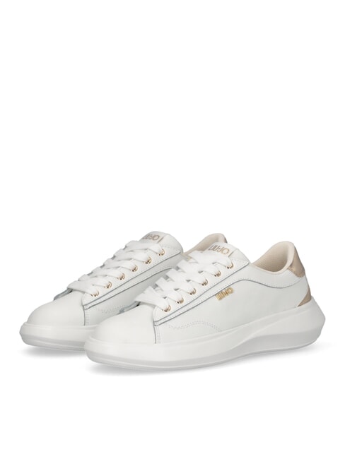 LIUJO CASPER 01 Sneakers con inserto laminato white/light gold - Scarpe Donna