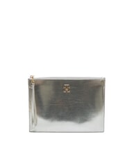 TOMMY HILFIGER TH MONOGRAM Pochette a busta con polsierina metallic silver - Borse Donna - 1
