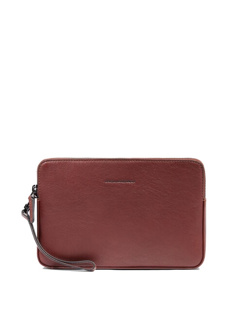 PIQUADRO BLACK SQUARE Pochette uomo in pelle con polsierina CUOIO - Porta tablet & Organizer