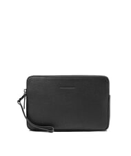 PIQUADRO BLACK SQUARE Pochette uomo in pelle con polsierina - Porta tablet & Organizer