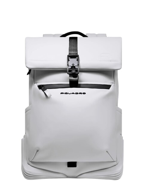 PIQUADRO CORNER SPECIALE GOMMATO Zaino roll-top, porta pc 14" bianco - Zaini da lavoro porta PC