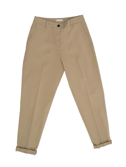 TOMMY HILFIGER TH Pantalone in cotone stretch beige - Pantaloni Donna
