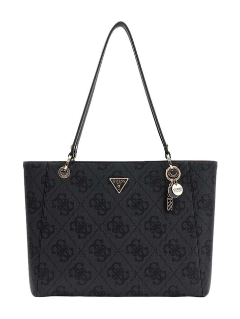 GUESS NOELLE 2 Borsa tote a spalla stampa logo 4G coal - Borse Donna