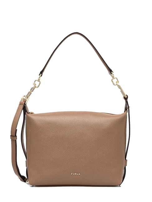 FURLA TONIE Borsa piccola in pelle con tracolla toffee - Borse Donna
