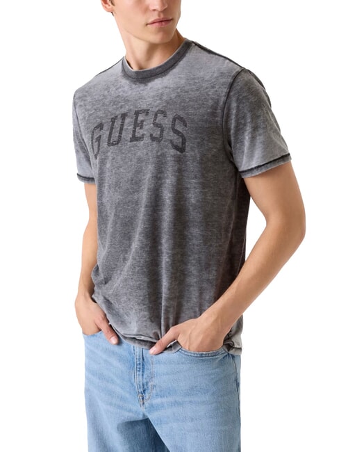 GUESS MARINE LOGO T-shirt a manica corta effetto delavè jetbla - T-shirt Uomo