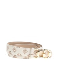GUESS 4G LOGO PEONY Cintura con fibbia logo cream logo - Cinture - 1