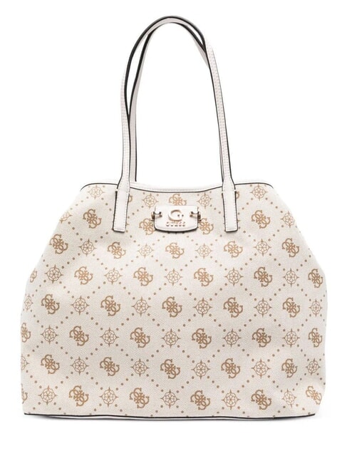 GUESS NEDA Borsa a spalla off white logo - Borse Donna