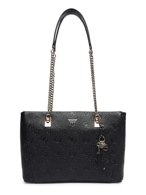 GUESS TISHA Borsa a spalla black logo - Borse Donna