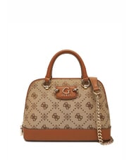 GUESS NEDA Borsa dome in tessuto jacquard LATTE LOGO - Borse Donna - 1