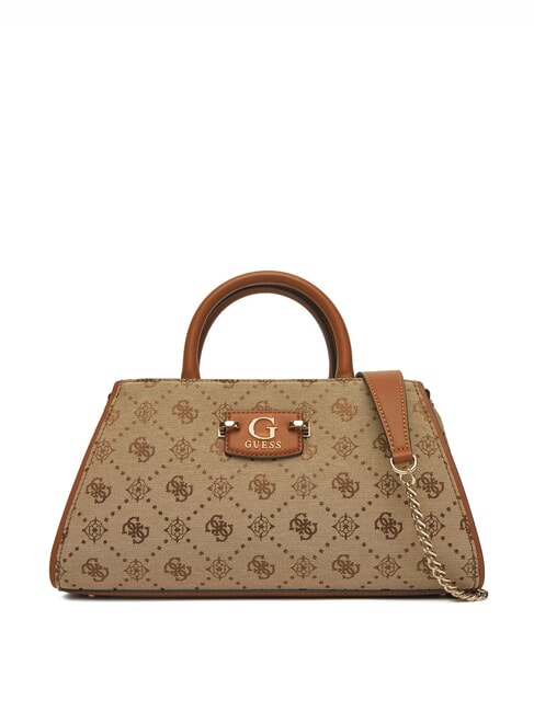 GUESS NEDA Borsa a mano in tessuto jacquard LATTE LOGO - Borse Donna