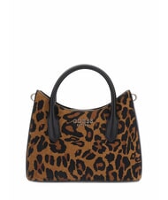 GUESS DOMITILLA Borsa in pelle a mano st. animalier - Borse Donna