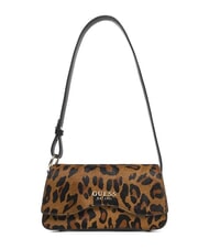 GUESS DOMITILLA Borsa a spalla in pelle st. animalier leopard - Borse Donna - 1