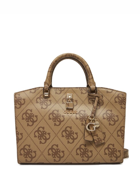 GUESS QUEENSLAND Borsa a mano stampa logo 4G LATTE LOGO - Borse Donna