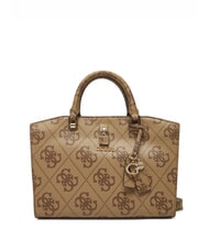 GUESS QUEENSLAND Borsa a mano stampa logo 4G LATTE LOGO - Borse Donna - 1