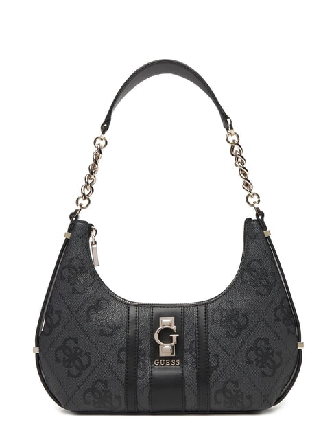 GUESS ERENIA Borsa a spalla logo 4G all over coal - Borse Donna