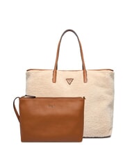 GUESS VICTORIA Borsa shopper teddy con pochette - Borse Donna
