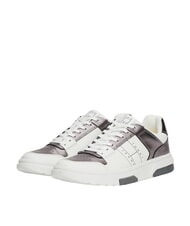 TOMMY HILFIGER TOMMY JEANS Sneakers in pelle bianco/argento - Scarpe Donna - 1