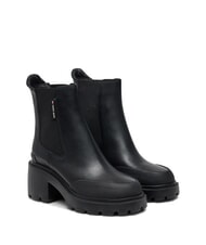 TOMMY HILFIGER TH JEANS Stivaletti in pelle con tacco medio black - Scarpe Donna - 1