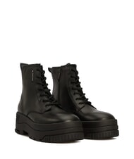 TOMMY HILFIGER TH JEANS Stivaletti platform in pelle con zip - Scarpe Donna