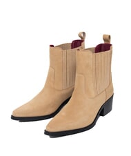 TOMMY HILFIGER TH SUEDE COWBOY Stivaletti texani in pelle scamosciata khaki - Scarpe Donna - 1