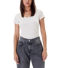 GUESS SCRIPT T-shirt a maniche corte muted stone - T-shirt e Top Donna - 1