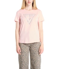 GUESS SS CN KRYSTAL TRIANGLE T-shirt manica corta borchie e strass - T-shirt e Top Donna