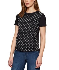 GUESS ALLOVER T-Shirt in cotone jetbla - T-shirt e Top Donna - 1