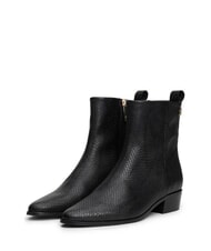 TOMMY HILFIGER LOW COWBOY Stivaletti a punta in pelle stampata black - Scarpe Donna - 1