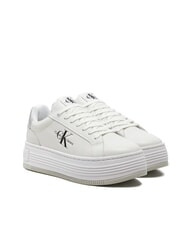 CALVIN KLEIN BOLD LOW LACE Sneakers platform in pelle white - Scarpe Donna - 1