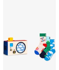 HAPPY SOCKS KIDS CAMERA Gift Box 3 paia di calze 6000 - Calze Unisex - 1