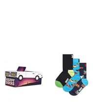 HAPPY SOCKS KIDS CAR Gift Box 3 paia di calze light blue - Calze Unisex - 1