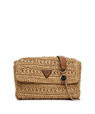 GUESS IRENE Borsa intrecciata a spalla, a tracolla natural/cognac - Borse Donna - 1