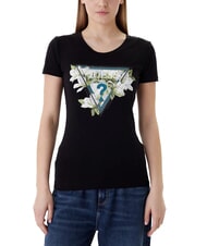 GUESS CAMELIA TRIANGLE T-shirt a maniche corte con stampa e applicazioni jetbla - T-shirt e Top Donna - 1