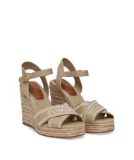 TOMMY HILFIGER TH Sandali alti in canvas con zeppa - Scarpe Donna