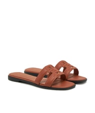 TOMMY HILFIGER TH LOGO STRAP Ciabattine basse in pelle - Scarpe Donna