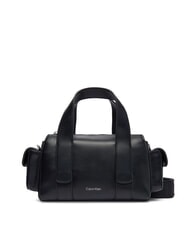 CALVIN KLEIN SIGNATURE LOGO STRAP Borsa a mano, con tracolla black / old silver - Borse Donna - 1