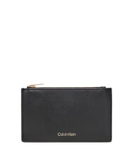 CALVIN KLEIN EMBOSSED LOGO Portacard con anello portachiavi black/toasted coconut - Portafogli Donna - 1