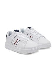 TOMMY HILFIGER MODERN CUPSOLE STRIPES Sneakers in pelle white - Scarpe Uomo - 1