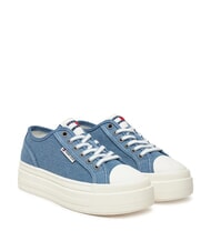 TOMMY HILFIGER TJW FOXING Sneakers platform in tela denim - Scarpe Donna - 1
