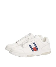 TOMMY HILFIGER BROOKLYN ESSENTIAL Sneakers donna in pelle ecru - Scarpe Donna - 1