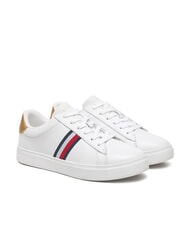 TOMMY HILFIGER ESSENTIAL COURT Sneakers donna in pelle white - Scarpe Donna - 1