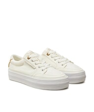 TOMMY HILFIGER ESSENTIAL Sneakers platform in canvas ecru - Scarpe Donna - 1